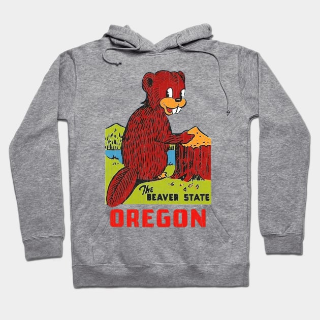 Oregon Beaver State Distressed Vintage Hoodie by Hilda74